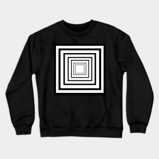 Black and White Concentric Squares Crewneck Sweatshirt